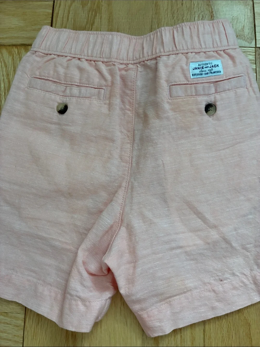 Janie and Jack Pink Linen Blend Shorts Size 3